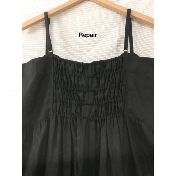 Madewell Wide-Leg Jumpsuit 100% Linen Sample in Black - Size 18W - NWOT - Picture 8 of 8